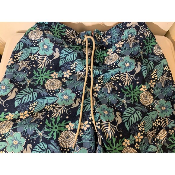 Nautica‎ Nylon Board Shorts Swim Trunks Men’s Sz L Shells Beach Swimming - Picture 1 of 5